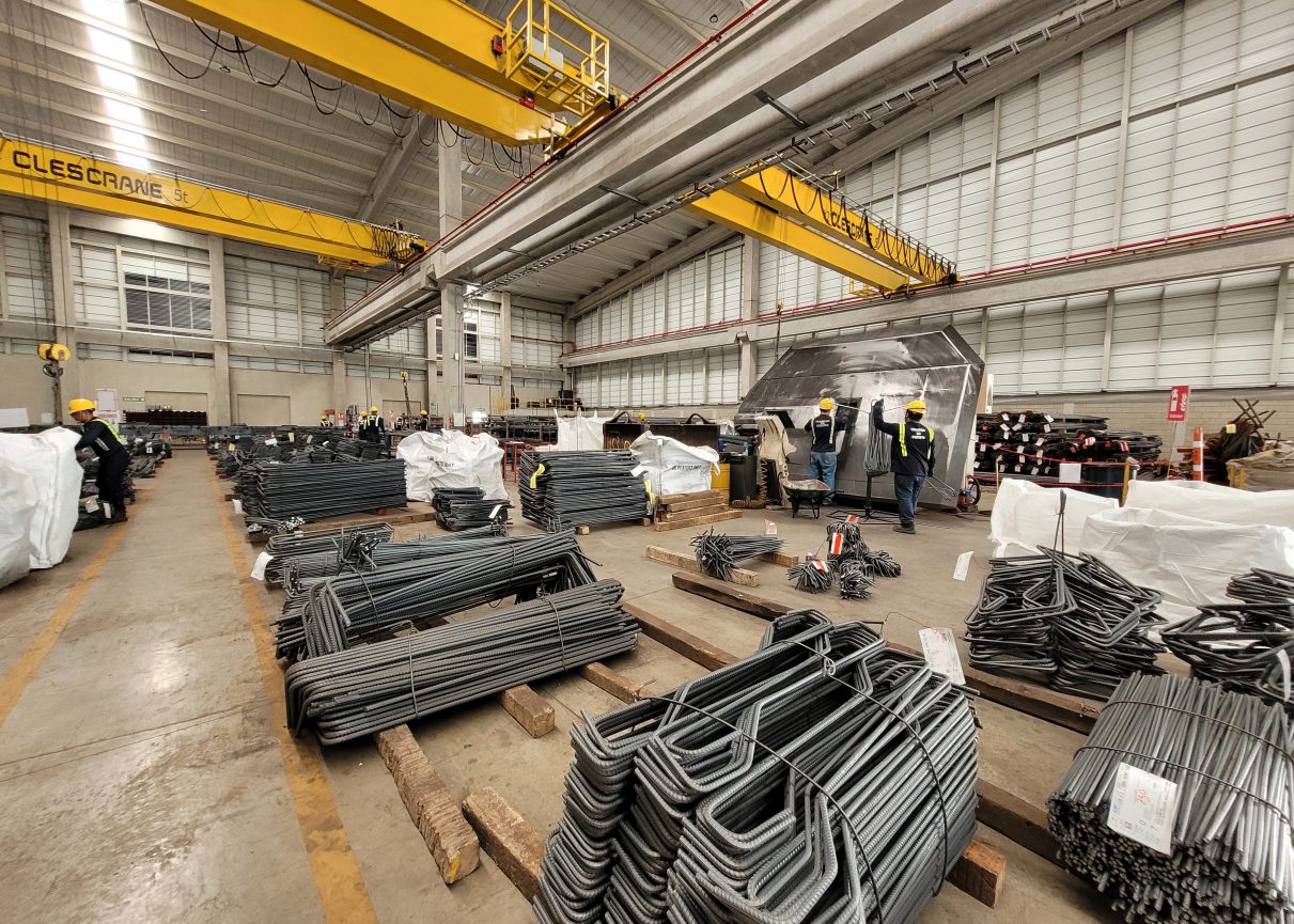 automatic bending machine in shop
